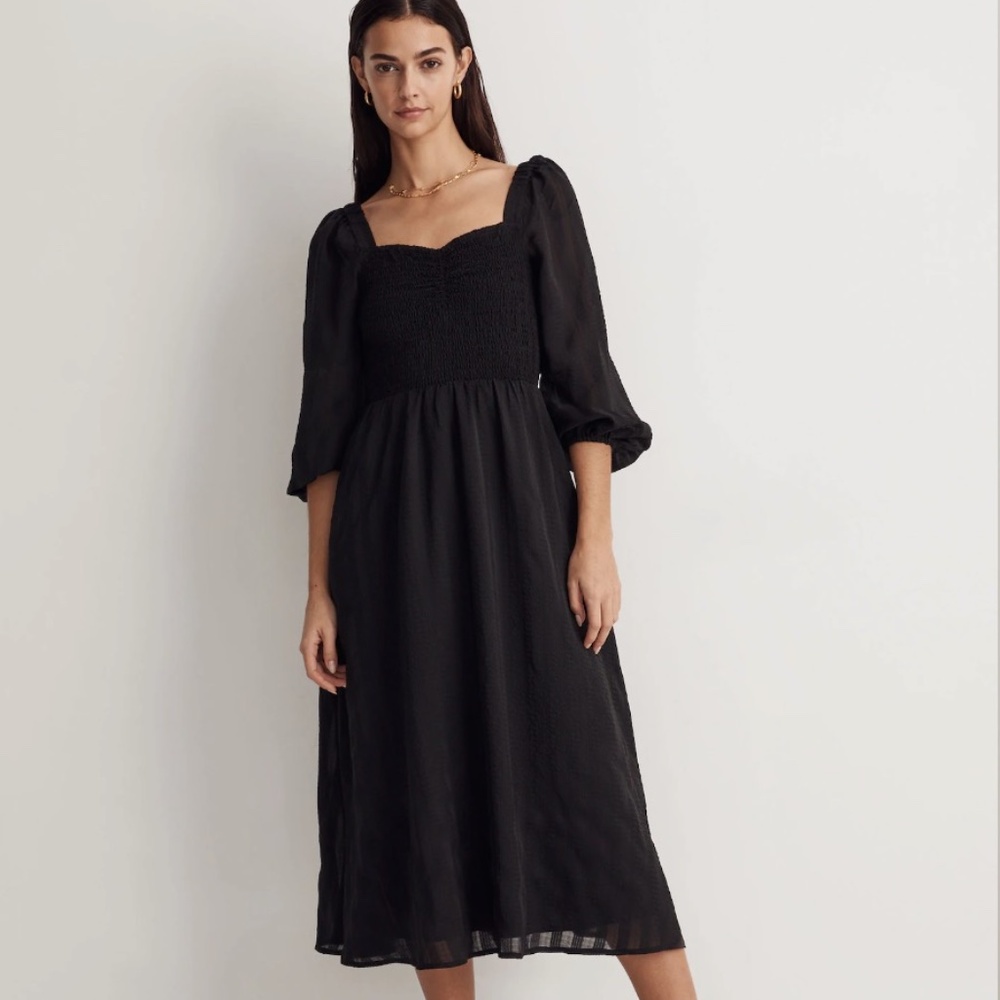 Madewell Black Midi Dress